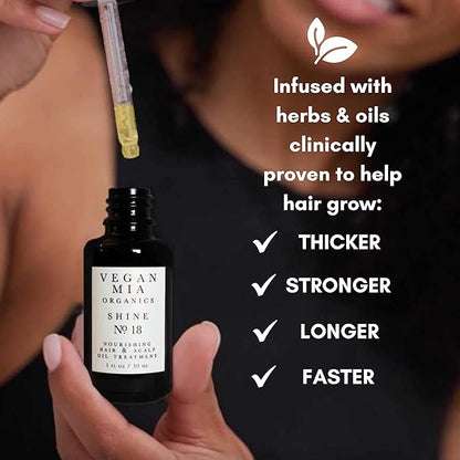 USDA Organic Rosemary Oil for Hair Growth with Castor, Jojoba & More by Vegan Mia | for Intense Nourishment & Dry Scalp Treatment - Get Healthier, Thicker & Shiny Hair Naturally (with Exclusive eBook)