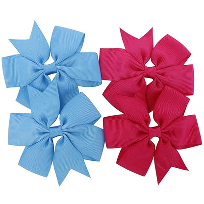 60Piece Grosgrain Ribbon Pinwheel Hair Bows Boutique Bow Alligator Clips For Girls Toddlers Teens Gifts In Pairs