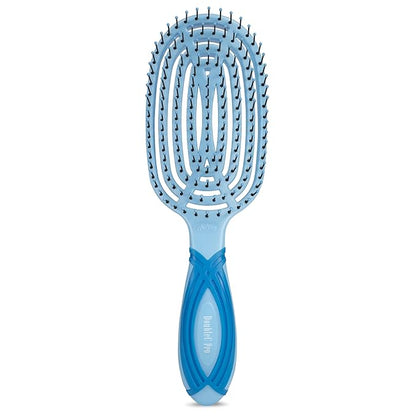 NuWay 4HAIR® DoubleC PRO® U.S. Patented Double Curved Detangling Brush is Hair Dryer Safe (Ocean Blue)