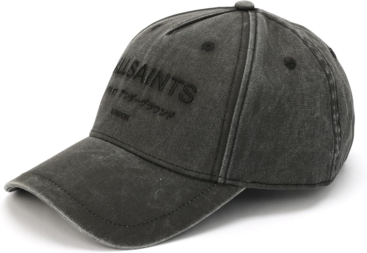 Women's Underground Logo Baseball Cap, Cotton Hat with Adjustable Strap, Washed Black