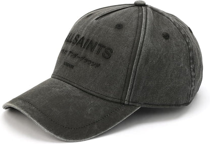 Women's Underground Logo Baseball Cap, Cotton Hat with Adjustable Strap, Washed Black