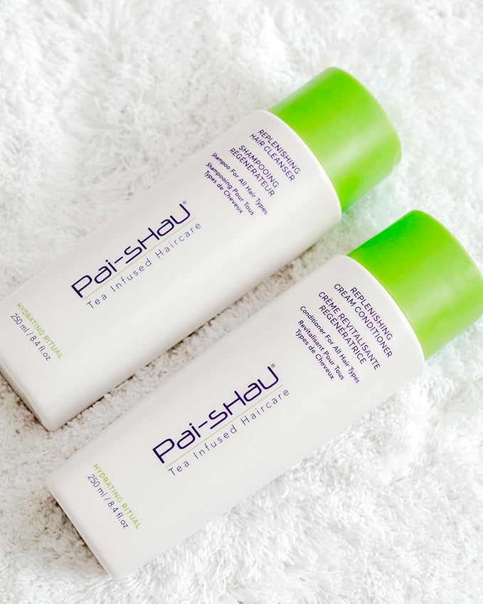 Pai-Shau Replenishing Cleanser and Conditioner Set - Hydrating Shampoo and Conditioner for All Hair Types - 2x250ml