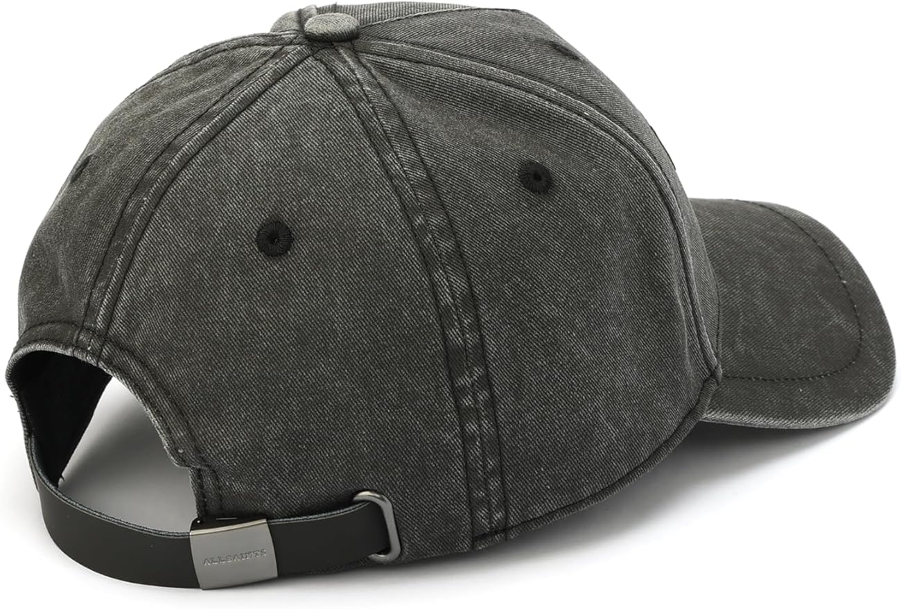 Women's Underground Logo Baseball Cap, Cotton Hat with Adjustable Strap, Washed Black