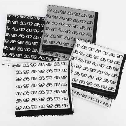 35 x 35 Women's Fashion Pattern Large Square Silk Like Hair Scarf Head Sleeping Wrap Satin Neck Bandana for Gift…