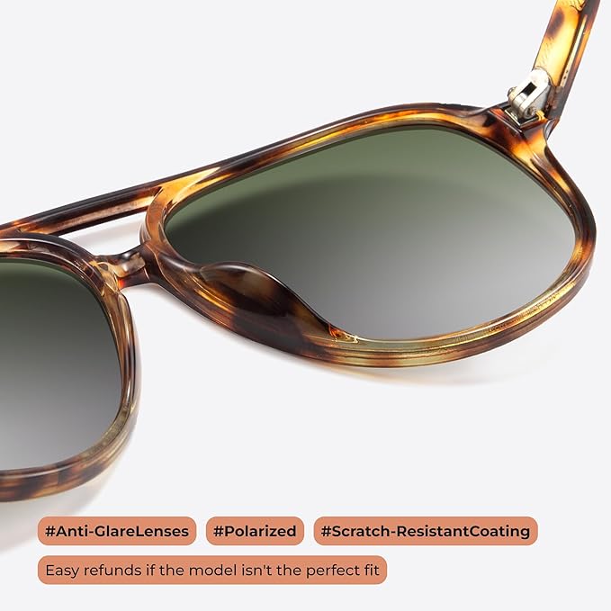 livho Trendy Polarized Aviator Sunglasses Women Men, Retro Sun Glasses for Women Men 2025, Oversized UV Protection Shades