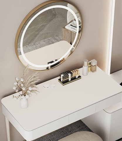 39.37" * 15.7" Large Makeup Mat for Vanity Top Protector, Waterproof, Non-Slip Vanity mat.Vanity mat Protector for Makeup,Vanity Protector mat and Dresser Protector top.(Milk White)