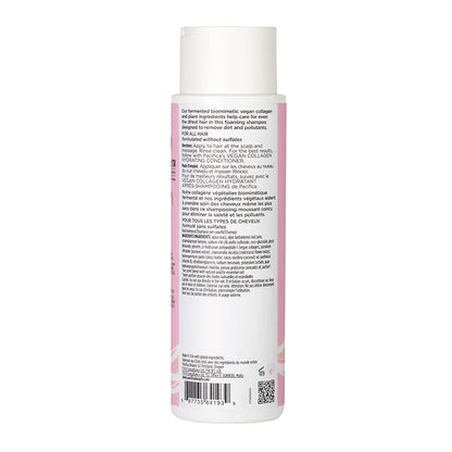 Pacifica Vegan Collagen Hydrating Hair Shampoo -w/Avocado Oil, Vitamin B5 - Adds Shine & Restores -for Dry & Damaged Hair - Sulfate Free Natural Clean Beauty Vegan & Cruelty-Free Dermatologist Tested