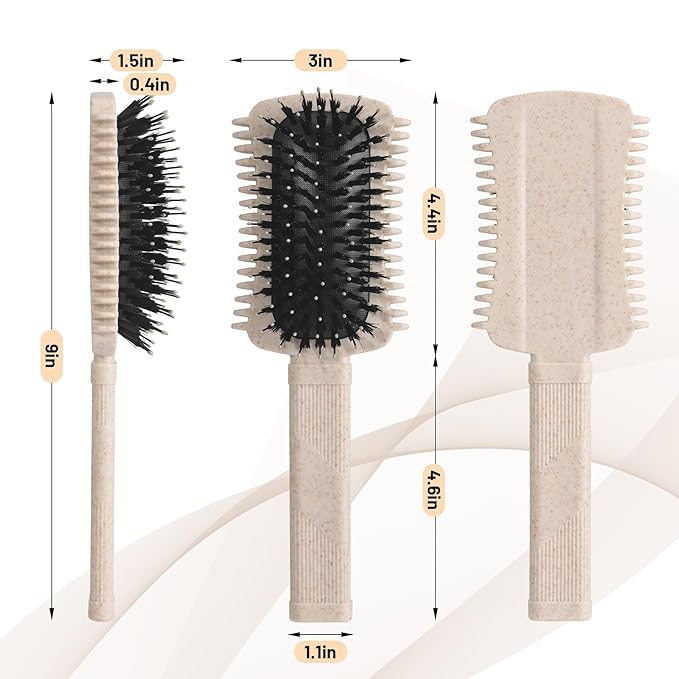Curly Hair Brush Defining, Volume Curl Defining Brush for Curly Hair, Detangling Shaping and Styling Women's Curls to Reduce Pulling (Beige 1PC)