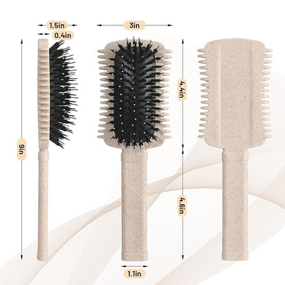Curly Hair Brush Defining, Volume Curl Defining Brush for Curly Hair, Detangling Shaping and Styling Women's Curls to Reduce Pulling (Beige 1PC)