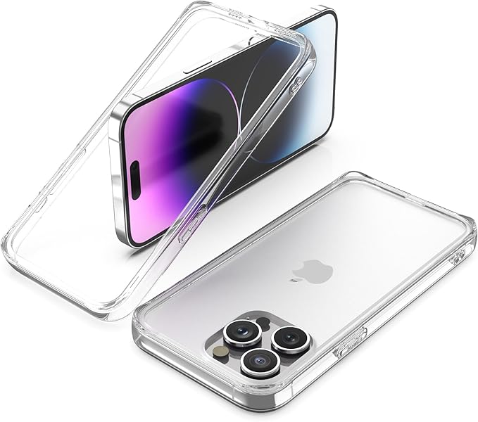 for iPhone 16 Pro Bumper Case Clear, Slim Fit No Back Design Soft TPU Bumper Frame Excellent Heat Dissipation Wireless Charging Compatible 4 Corners Raised Shockproof (Clear)