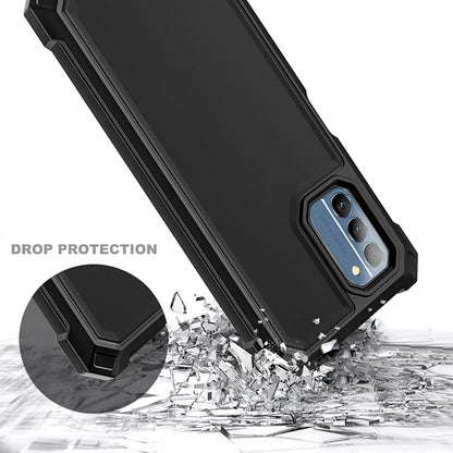 NZND Compatible with Nokia G100 Case (N150DL) /Nokia C300 (N155DL) with [Built-in Screen Protector], Full-Body Protective Shockproof Rugged Bumper Cover, Impact Resist Phone Case (Black)