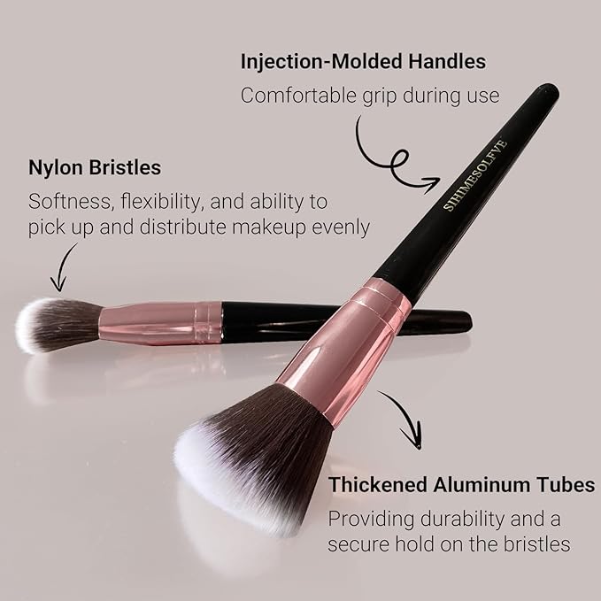 Makeup Brush 15Pcs Eye And Face Professional Makeup Brush Set, makeup brushes with lash comb, Makeup Brushes soft makeup brushes set, Eye Shadow Brush With Storage Bag and 5 beauty eggs