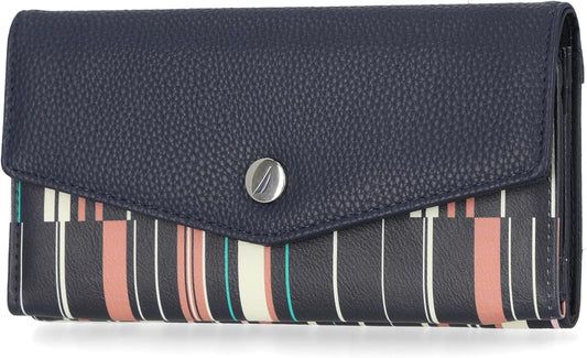Nautica Money Manager RFID Slim and Small Wallet for Women - Credit Card Holder with Coin Purse and Zipper Wallet, Women's Clutch Organizer