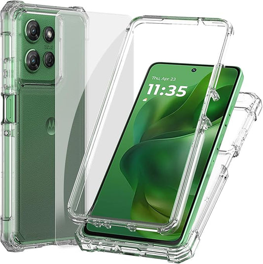 Ailiber for Moto G Stylus 5G 2025 Phone Case Clear, Motorola G Stylus 2025 Case with Screen Protector, Dual Layer Protection, Shockproof Corners TPU Bumper, Slim Silicone Cell Phone Cover-Clear