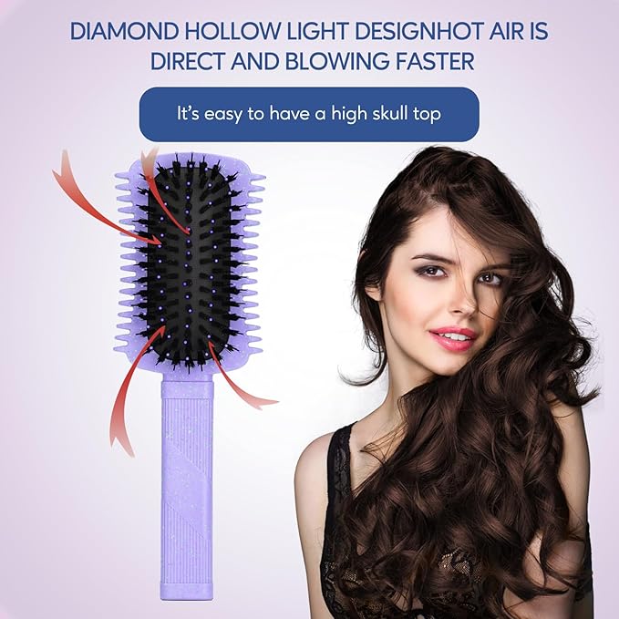 Curly Hair Brush Defining, Volume Curl Defining Brush for Effortlessly Detangling Shaping and Styling Women's Curls, Reduce Pulling (Purple 1PC)