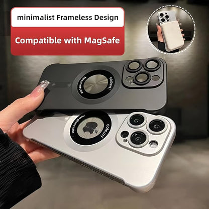 Compatible iPhone 12 Pro Silicone Minimalist Case with Camera Lens Bumper, Frameless Design, Ultra Thin and Shockproof, Simple and Practical Impact Protection. Silver