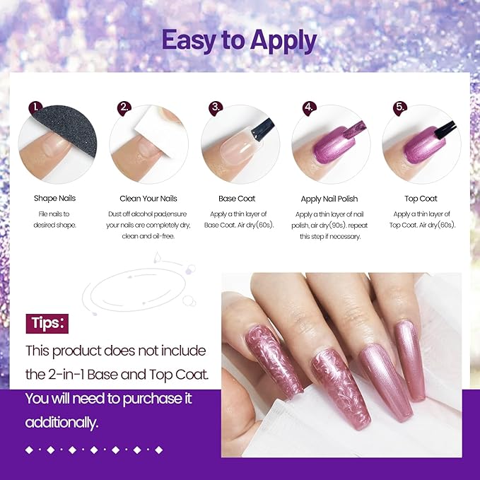 10ml 6 Colors Nail Polish Set Glitter Dark Green Glitter Pink Deep Blue Series Nail Polish Gifts for Women