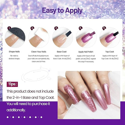 10ml 6 Colors Nail Polish Set Glitter Dark Green Glitter Pink Deep Blue Series Nail Polish Gifts for Women