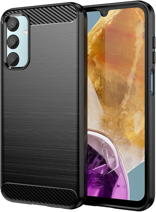 for Samsung Galaxy M15 5G Phone case, Shockproof, Scratch Resistant Carbon Fiber Jacket, Soft TPU,for Galaxy F15 5G case (Black)