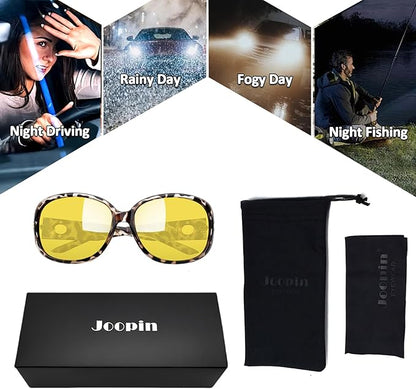 Joopin Big Womens Sunglasses Polarized Trendy Sun Glasses Large Rectangle UV Protection Rhinestone Sunnies