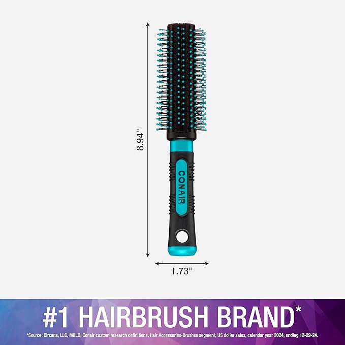 Conair Salon Results Round Brush - Nylon Bristle Hairbrush for Blowout Styling