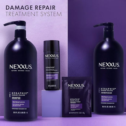 Nexxus Keraphix ProteinFusion Conditioner with Keratin Protein and Black Rice Conditioner for Damaged Hair 33.8 oz