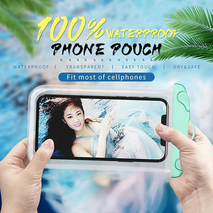 2-Pack Waterproof Phone Pouch, 100% Waterproof Phone Case, Cellphone Dry Bag with Lanyard for iPhone 15 14 13 Pro Max Plus, Samsung, Pixel and Up to 7.7" - Beach Cruise Snorkeling Essential