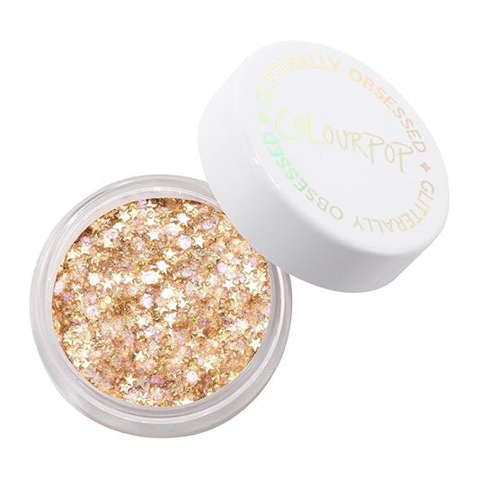 ColourPop Glitterally Obsessed Body Glitter Gel - Multi-Colored Glitter Makeup Made with an Adhesive Gel Formula - Easy to Use & Mess Free - Spinner (0.06 oz)
