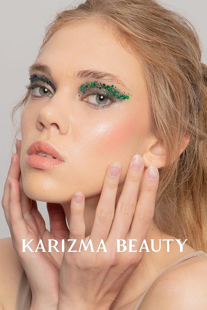 KARIZMA Poison Ivy Body Glitter. 10g Chunky Face Glitter, Hair Glitter, Eye Glitter and Body Glitter for Women. Rave Glitter, Festival Accessories, Cosmetic Glitter Makeup. Loose Glitter Set
