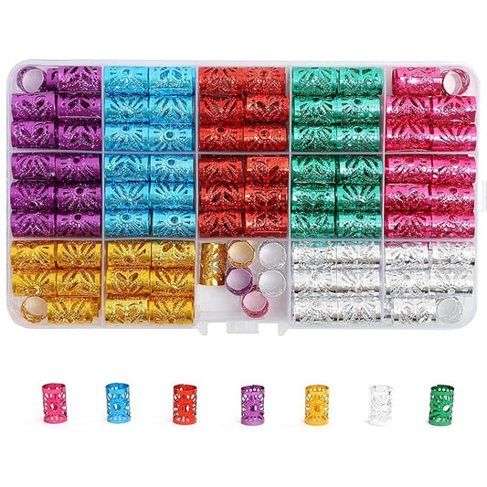 170 Pcs Hair Jewelry for Braids Accessories, Hair Cuffs for Braids Loc Jewelry for Black Women Hair Coils Rings for Hair Braids Decoration Dreadlock Beads Locs Accessories