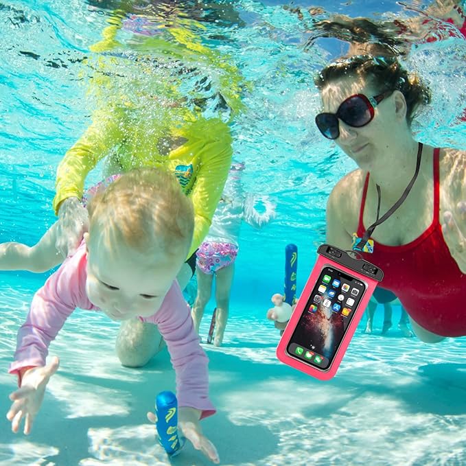 8 Pack Universal Waterproof Phone Pouch, Large Phone Dry Bag Waterproof Case for Apple iPhone 16 15 14 13 12 11 Pro Max XS Max XR X 8 7 6 Plus SE, Samsung S25 Ultra,Note,Up to 7.5"