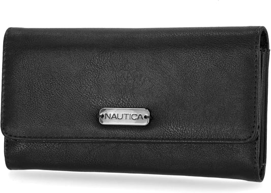 Nautica Money Manager RFID Slim and Small Wallet for Women - Credit Card Holder with Coin Purse and Zipper Wallet, Women's Clutch Organizer