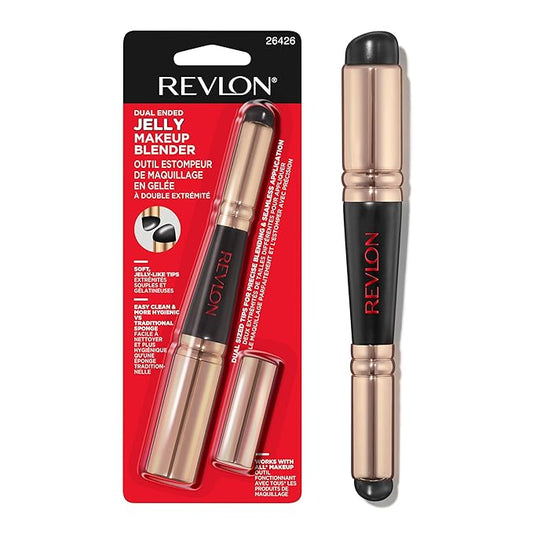 Revlon Dual Ended Jelly Makeup Blender Tool, Valentine's Day Beauty Gifts for Women, Silicone Applicator for Blush, Bronzer, Concealer, Contour, Eyes, and Lips, 1 Count