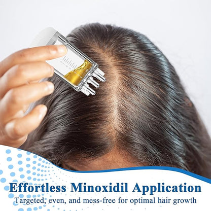 Minoxidil Applicator for Minoxidil, Precision Dosing with Leak Proof Design, Scalp Massager with Metal Micro Tips for Enhanced Absorption, Easy to Use and Refillable Hair Treatment Tool