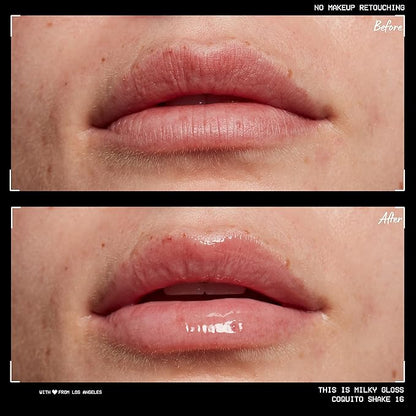 NYX PROFESSIONAL MAKEUP This Is Milky Gloss, Lip Gloss with 12 Hour Hydration, Vegan - Coquito Shake (Milky Clear)