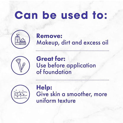 Buf-Puf Regular Facial Sponge, Dermatologist Developed, Removes Deep Down Dirt & Makeup that Causes Breakouts and Blackheads, Reusable, Exfoliating, White, 1 Count (Pack of 2)