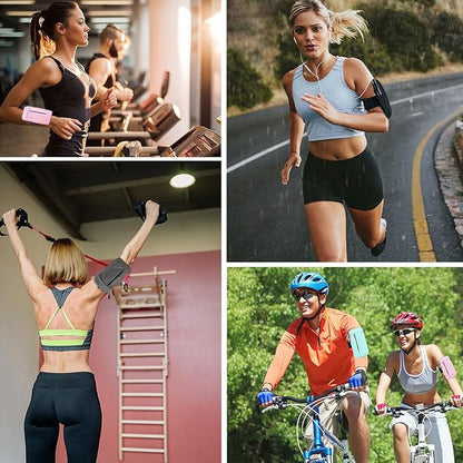 Phone Holder for Running Armband Men Women Kids,Armband Cell Phone Holder for iPhone 11 12 13 14 15 Pro Max Xs Xr X 8 7 Plus SE Mini Galaxy Ultra S24 Note Pouch Exercise Workout Arm Band Bag