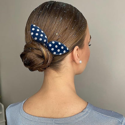 5 Pcs Deft Twist Maker French Donut Polka Dot Flexible Hair Styling Accessories - Rabbit Ear Bun Twister for Women Girls