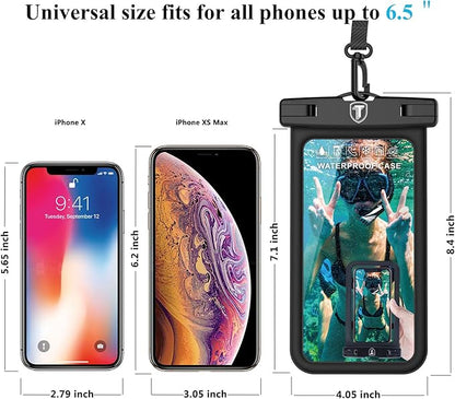 Njjex Waterproof Phone Pouch Floating Case Cellphone Dry Bag For Samsung Galaxy S25 Ultra S24 S23 S22 S21+ S20 S10 S9 Note 20 Ultra A12 A13 A14 A15 A35 A16 5G iPhone 16E 16 15 Pro Max 14 13 12 11 Xr X