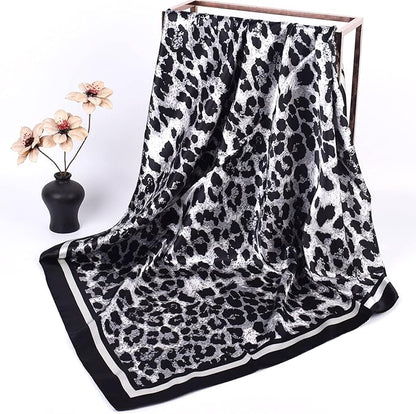 35 x 35 Women's Fashion Pattern Large Square Silk Like Hair Scarf Head Sleeping Wrap Satin Neck Bandana for Gift…