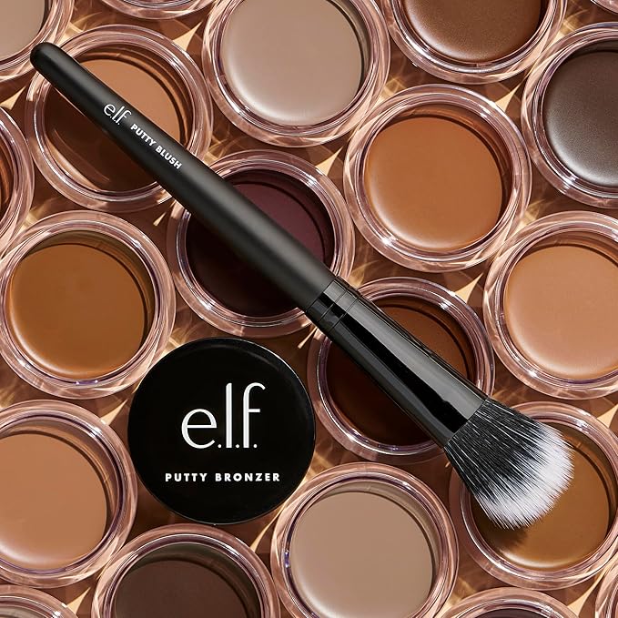 e.l.f. Putty Blush Brush, Vegan Makeup Tool, Flawlessly Applies Putty & Cream Formulas, Creates Airbrushed Effect 1 Count (Pack of 1)