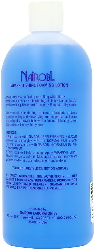 Nairobi Wrapp It Shine Foaming Lotion for Unisex, 32 Ounce