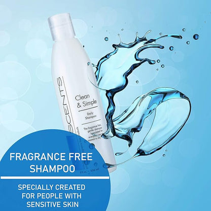 Nonscents Original Formula Fragrance Free Shampoo, Hypoallergenic for All Hair Types, Hydrating & Moisturizing Unscented Shampoo for Dry Scalp with Keratin and Silk Amino Acids Made in USA
