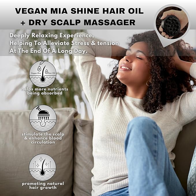 USDA Organic Rosemary Oil for Hair Growth with Castor, Jojoba & More by Vegan Mia | for Intense Nourishment & Dry Scalp Treatment - Get Healthier, Thicker & Shiny Hair Naturally (with Exclusive eBook)