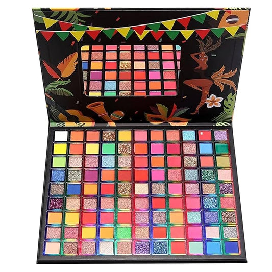 99 Colors Eyeshadow Palette,Matte Glitter Eyeshadow Makeup Palette with Eyeshadow Brush,Highly Pigmented Colorful Shimmer Eye Shadow Palette Makeup Kit for Women