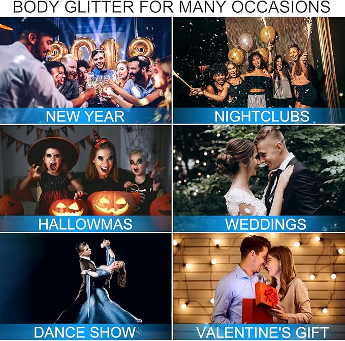 Holographic Body Glitter Gel for Face, Body, Nail, Super Long Lasting Waterproof Quick Dry Liquid Chunky Glitter Eyeshadow for Rave Festival Party Makeup Accessories, 1oz (Maple Red)