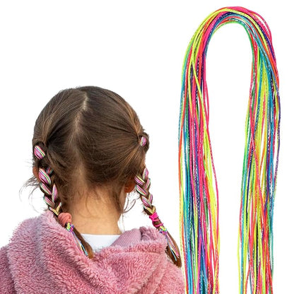 30 Pieces Colorful Hair Wrap String For Braids Assorted Gradient Hair Rope Band Multi Rainbow Braiding Hair Tie for Women Girls DIY Ponytail Braids Fashionable Hair Styling Accessories(Style 1)