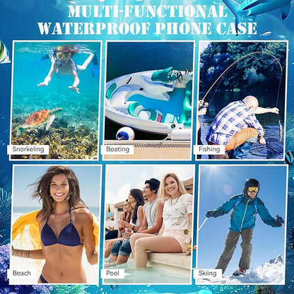 56 Pcs Universal Waterproof Phone Pouch Clear Cellphone Dry Bag with Lanyard Outdoor Beach Swimming Snorkeling Bag Plastic Underwater Case for Smartphone up to 6.9 Inch, 7 Colors