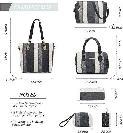 2E-youth Designer Purses and Handbags for Women Satchel Shoulder Bag Tote Top Handle Bag