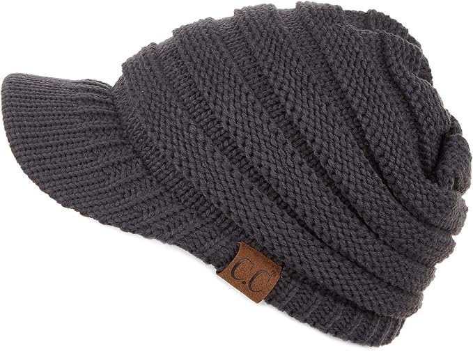 C.C Hatsandscarf Exclusives Women's Ribbed Knit Hat with Brim (YJ-131)(YJ-2023)